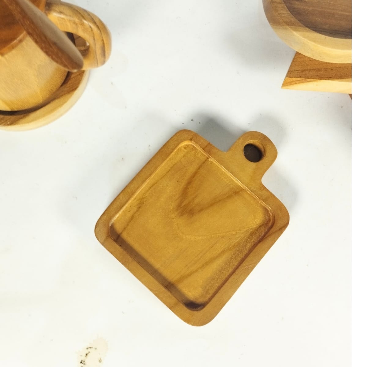 Coaster kotak kayu jati
